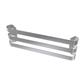 Curved Triple Towel Hanger 565mm Brushed Stainless Steel
