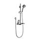 617mm Tall Sliding Riser Kit with Round Soap Dish, Multiple Function Shower Handset & Hose - Chrome