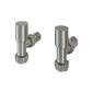 Angled Radiator Valves (pair) Brushed Nickel