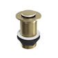 Unslotted Push Button Basin Waste - Brushed Brass