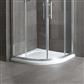 Volente Plan C ABS 1000mm x 1000mm Quadrant Stone Resin Shower Tray - White