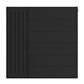 Flat Cover Plate with Lines 600 x 600 Matt Black