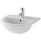 Dura 51cm x 41cm 1 Tap Hole Ceramic Semi Recessed Basin - White