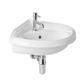 Tamarind 23cm x 40cm 1 Tap Hole Ceramic Corner Basin - White