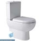 Dura Close Coupled Back To Wall WC Pan with Fixings - White