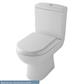 Dura Close Coupled Rimless WC Pan with Fixings - White