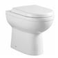 Dura Comfort Height Back To Wall Eco Vortex WC Pan with Fixings - White