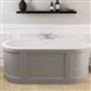 Hampton 1510 x 735 x 600mm (460mm Depth) Freestanding Bath - Grey