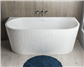 Caversham 1500 x 745 x 580mm (450mm Depth) D Shaped Bath - White