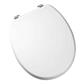 Sherwood Soft Close Toilet Seat with Chrome Hinges - High Gloss White