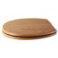 Sherwood Toilet Seat with Chrome Hinges - Natural Oak