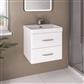 Cavone 50CM 2 Drawer Basin Vanity Unit - High gloss white