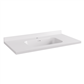 Hardwick 90cm x 46cm 1 Tap Hole Polymarble Square Basin - White