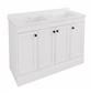 Hardwick 120CM 4 Door Double Bowl Basin Vanity Unit - Matt White