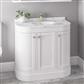 Hardwick 90CM 3 Door Single Bowl Basin Vanity Unit - Matt White