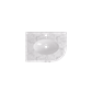 Hardwick 60cm x 44cm Left Hand (LH) 1 Tap Hole Quartz Corner Basin - White