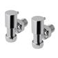 Minimalist Radiator Valves Angled (pair) Chrome