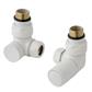 Corner Radiator Valves (pair) Matt White