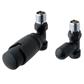 15mm Straight TRV and Lockshield Valve Matt Black