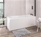 Biscay 1800 x 800 x 440mm Right Hand (RH) Straight 5mm Shower Bath - White