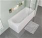 Biscay 1700 x 750 x 440mm Right Hand (RH) Straight 5mm Shower Bath - White
