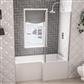 Portland 1600 x 850 x 440mm Left hand (LH) L-Shaped 5mm Shower Bath - White