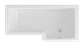 Portland 1500 x 850 x 440mm Right Hand (RH) L-Shaped Beauforte Shower Bath - White