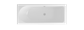 Biscay 1700 x 750 x 440mm Left hand (LH) Straight Beauforte Shower Bath - White