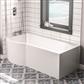 Portland 1600 x 850 x 440mm Right Hand (RH) P-Shaped Beauforte Shower Bath - White