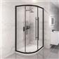 Vantage 2000 6mm Easy Clean 1200x760mm Offset Quadrant Shower Enclosure - Matt Black