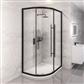 Vantage 2000 6mm Easy Clean 1300x800mm Offset Quadrant Shower Enclosure - Matt Black