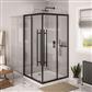 Vantage 2000 6mm Easy Clean 800mm x 800mm Corner Entry Shower Enclosure - Matt Black