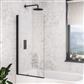 6mm 1400 x 800mm Hinge Bath Screen - Matt Black