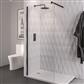 Vantage 2000 8mm Easy Clean 2000mm x 1100mm Walk-In Shower Panel - Matt Black