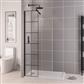 Vantage 2000 8mm Easy Clean 2000mm x 300mm Framed Walk-In Shower Panel - Matt Black