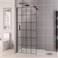 Vantage 2000 8mm Easy Clean 2000mm x 760mm Framed Walk-In Shower Panel - Matt Black