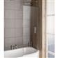 Bray 6mm 1400 x 730mm Right Hand Bath Screen - Chrome