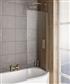 Bray 6mm 1400 x 730mm Right Hand Bath Screen Brushed Brass 