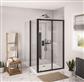 Vantage 2000 Easy Clean 2000x1500mm Slider Shower Door - Matt Black