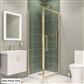 Corniche 2000 8mm 2000mm x 900mm Side Panel - Brushed Brass