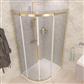 Corniche 2000 1200x800mm Left Hand Offset Quadrant Shower Enclosure - Brushed Brass