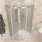 Corniche 2000 1200x900mm Left Hand Offset Quadrant Shower Enclosure - Brushed Brass