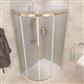 Corniche 2000 1200x800mm Right Hand Offset Quadrant Shower Enclosure - Brushed Brass