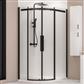 Corniche 2000 900x800mm Left Hand Offset Quadrant Shower Enclosure - Matt Black