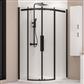 Corniche 2000 1000x900mm Right Hand Offset Quadrant Shower Enclosure - Matt Black