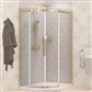 Corniche 2000 1100x900mm Left Hand Offset Quadrant Shower Enclosure - Brushed Brass