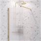 Vantage 2000 8mm Easy Clean 2000mm x 1000mm Walk-In Shower Panel with Fluted Glass - Brushed Brass