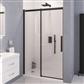 Corniche 2000 8mm Semi-Frameless 2000mm x 1200mm Slider Shower Door - Matt Black