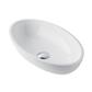 Pat 50cm x 36cm Cast Marble Sit On Basin - White