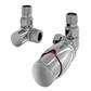 Corner Designer TRV with Lockshield 15mm Chrome Chrome